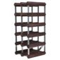 Ready To Assemble 15 Bottle Wine Rack, Dark Oak