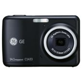 GE C1433 Digital Camera - Black (14MP, 3x Optical Zoom) 2.4 inch LCD