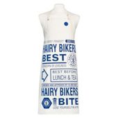 Hairy Bikers Apron Finest & Best, blue & Cream