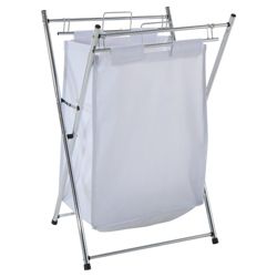 Tesco chrome laundry basket with white bag