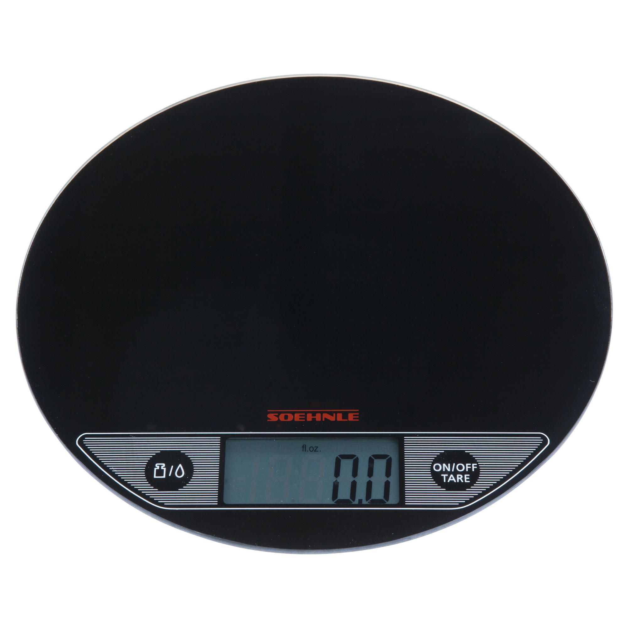Soehnle Flip Flat Glass scales, Black Soehnle Flip Flat Glass scales, Black