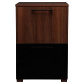 Como High Gloss Filer, Walnut & Black
