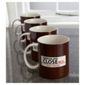Tesco Street Sign Set of 4 Mugs, Brown