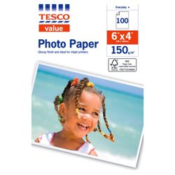 Tesco Value 6X4 Photo Paper - 100 Sheets