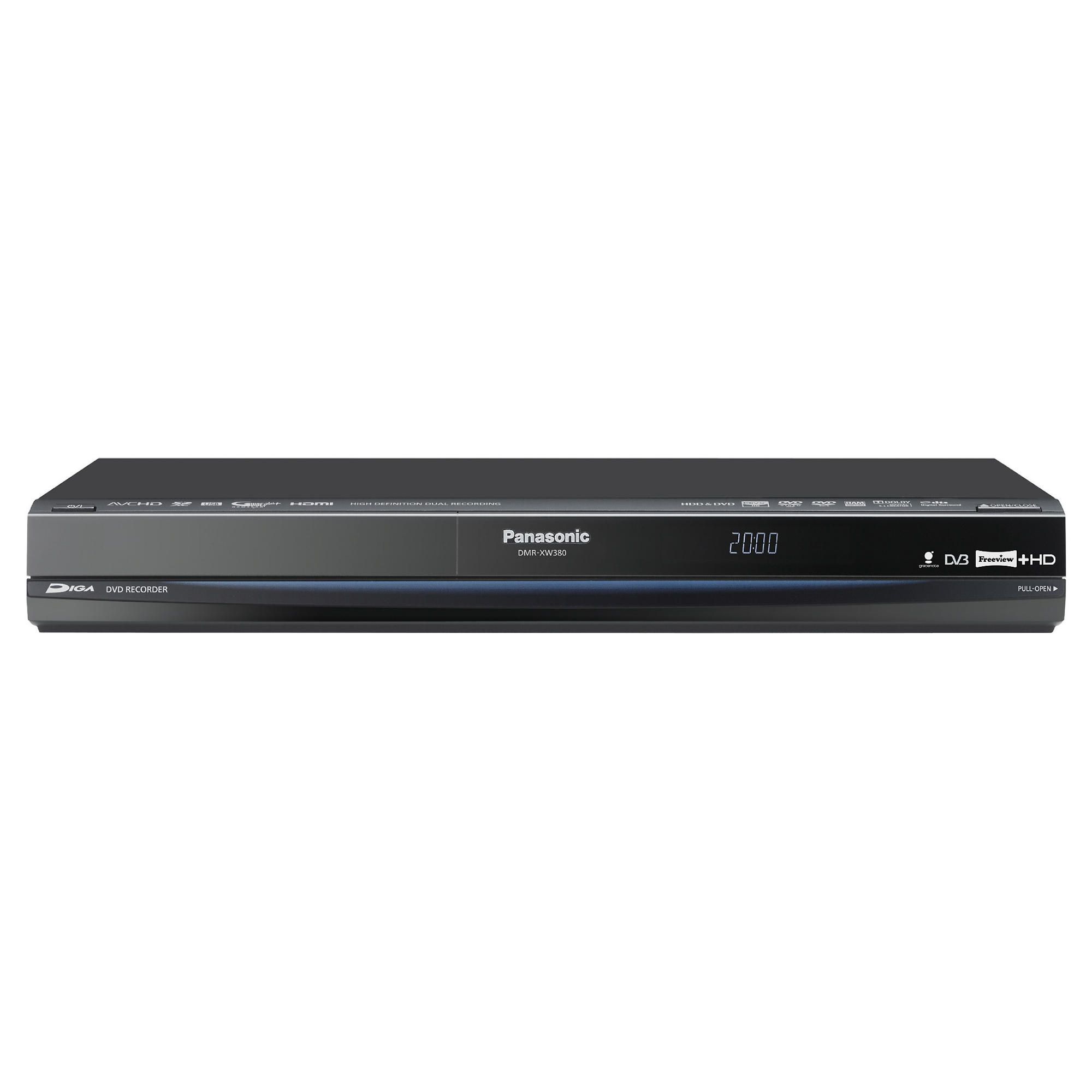 PANASONIC DMR-XW380EB-K 250GB FREEVIEW+HD DVD RECORDER 