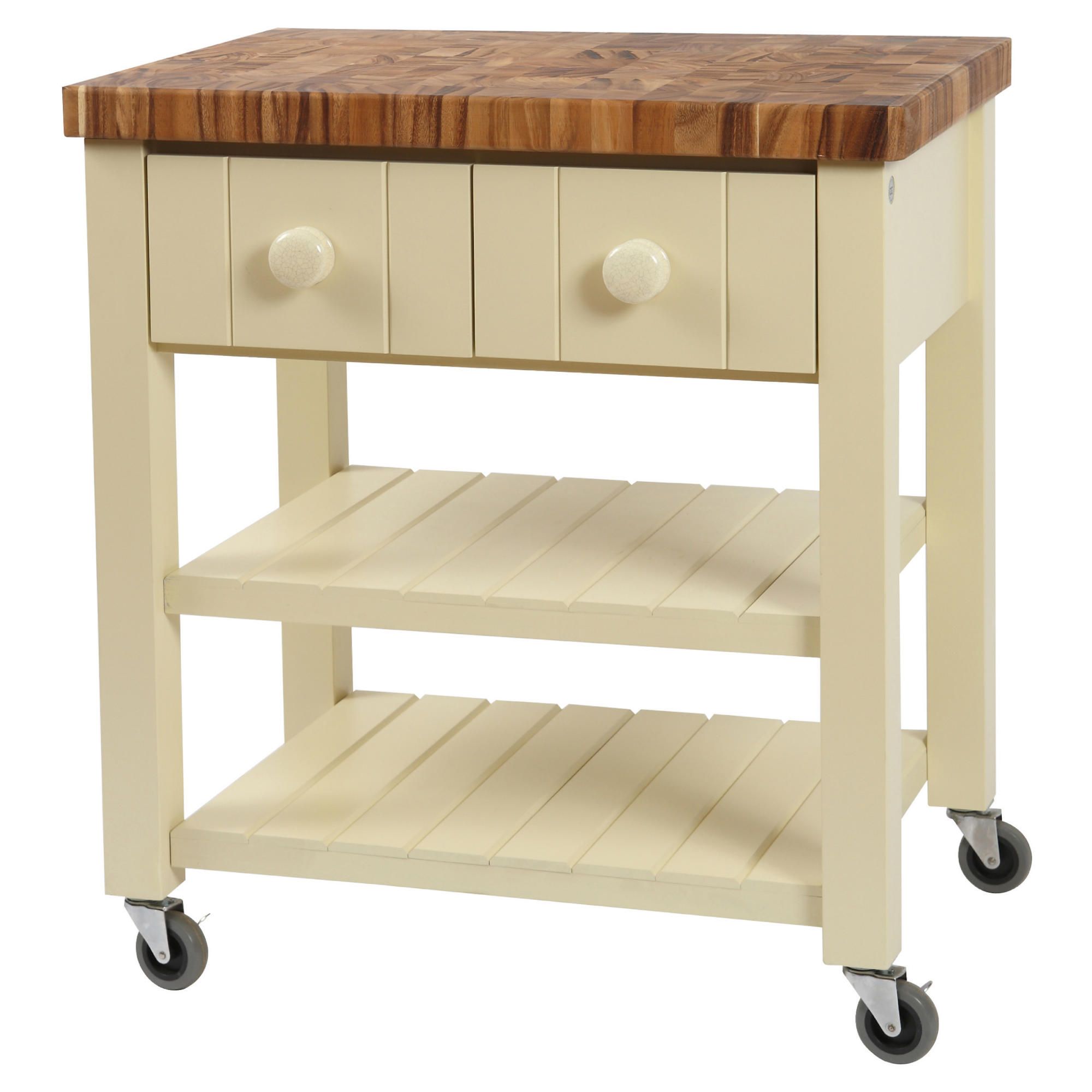 T&G Woodware New England Trolley with Acacia Top