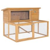 Rabbitshack double hutch with exercise run
