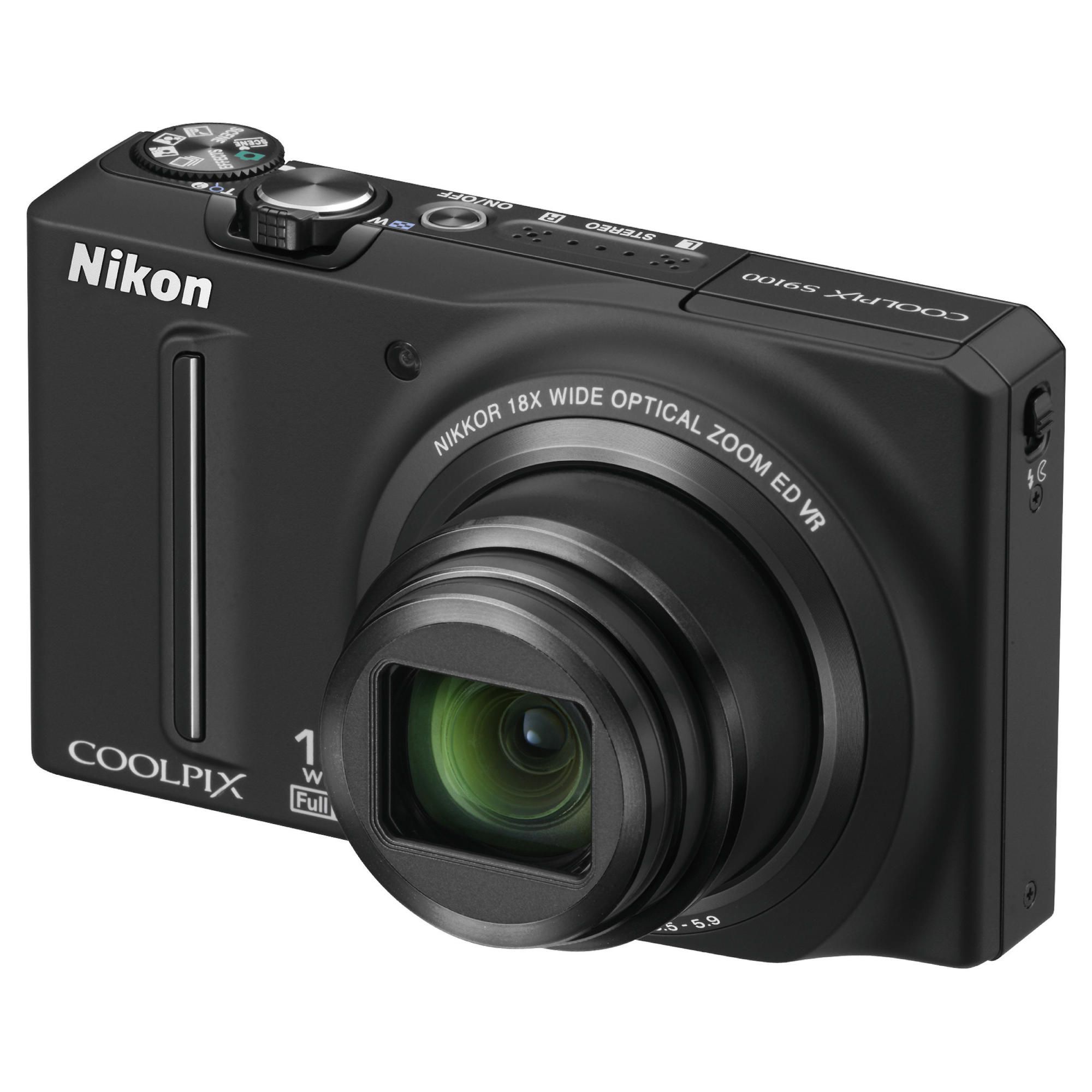Nikon Coolpix S9100 Digital Camera (Black)