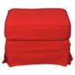 Louisa Fabric Footstool, Red Loose Cover