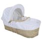 Clair de lune Dimple Moses Basket, White