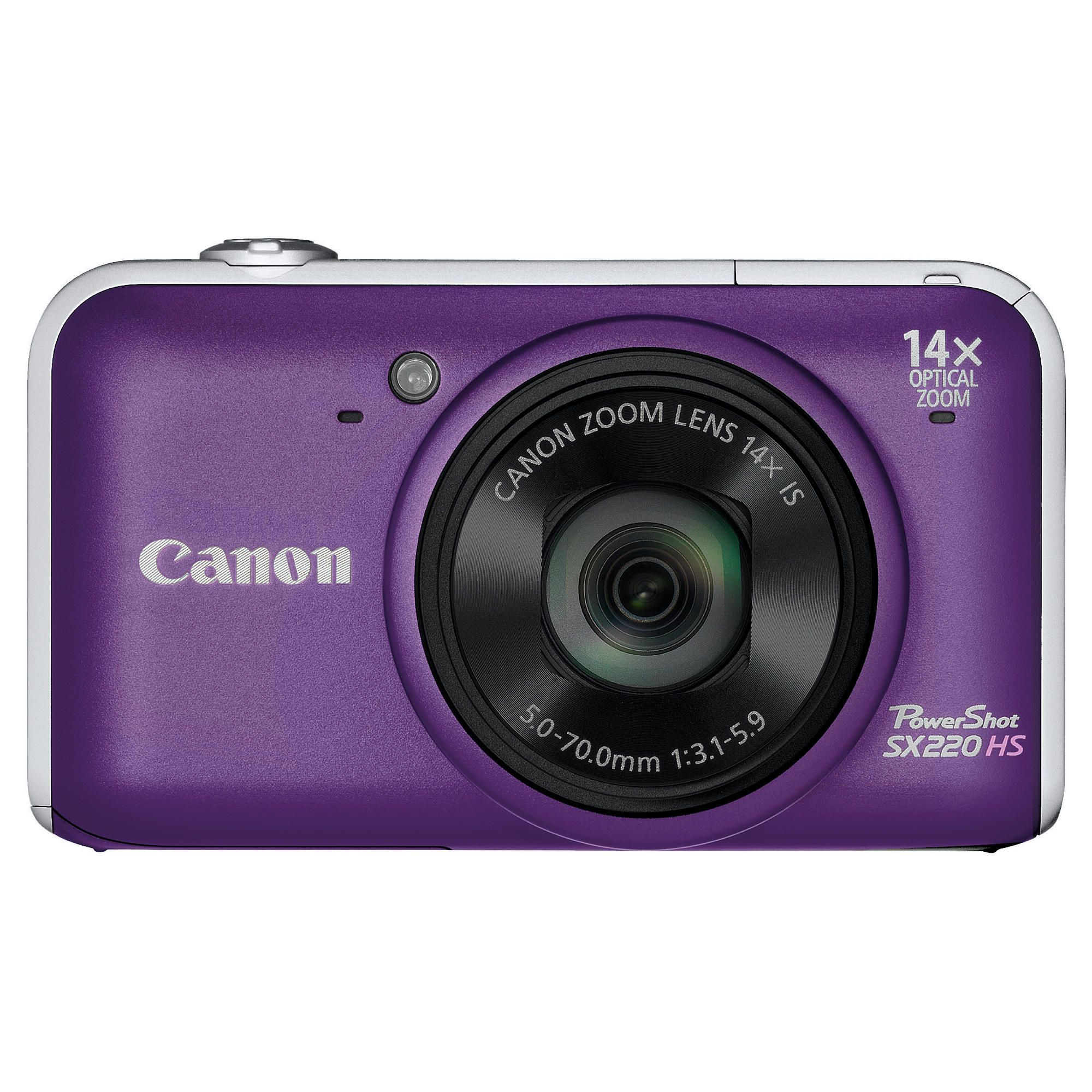 Canon PowerShot SX220 HS Digital Camera Purple