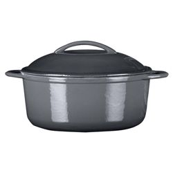 Go Cook Professional 28cm Cast Iron Stockpot, Graphite