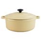 Chasseur 26cm Round Cast Iron Casserole, Cream