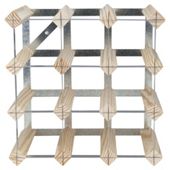 Ready To Assemble 12 Bottle Wine Rack, Natural Pine
