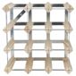 Ready To Assemble 12 Bottle Wine Rack, Natural Pine