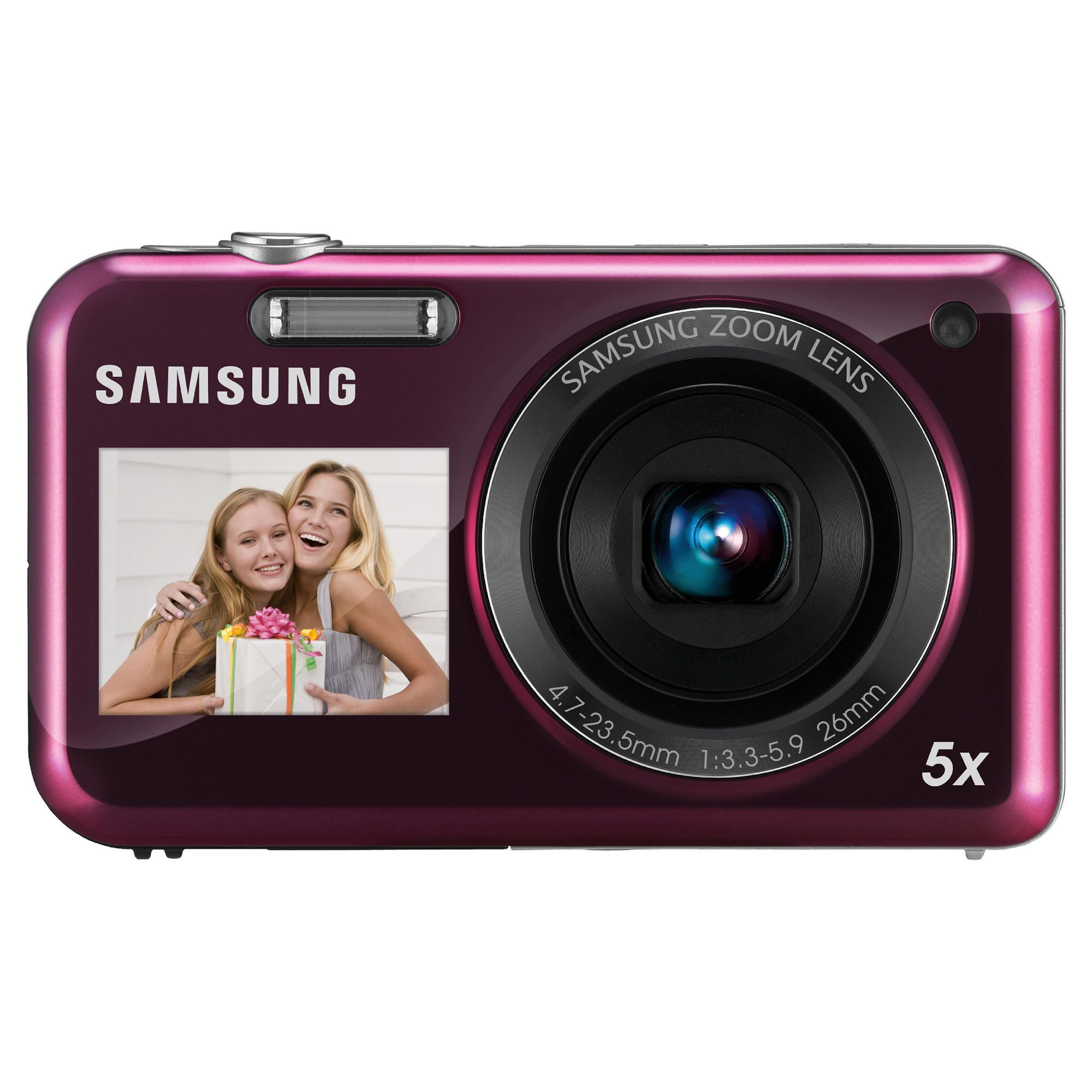 Samsung PL120 Digital Camera - Pink (14MP, 5x Optical Zoom) 1.5 inch Front, 2.7 inch Rear LCD Samsung PL120 Digital Camera - Pink (14MP, 5x Optical Zoom) 1.5 inch Front, 2.7 inch Rear LCD