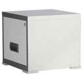 Pierre Henry A4 1 Drawer Maxi Filing Cabinet,  Silver With White Drawer
