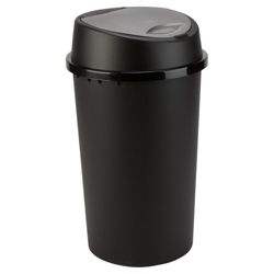45L black touch top bin