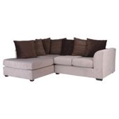 Ontario Fabric Corner Sofa, Mink Left Hand Facing