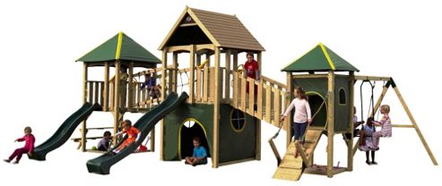 Image of Plum Wildebeest Large Wooden Play Centre