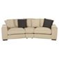 Omega Fabric Curved Sofa, Natural