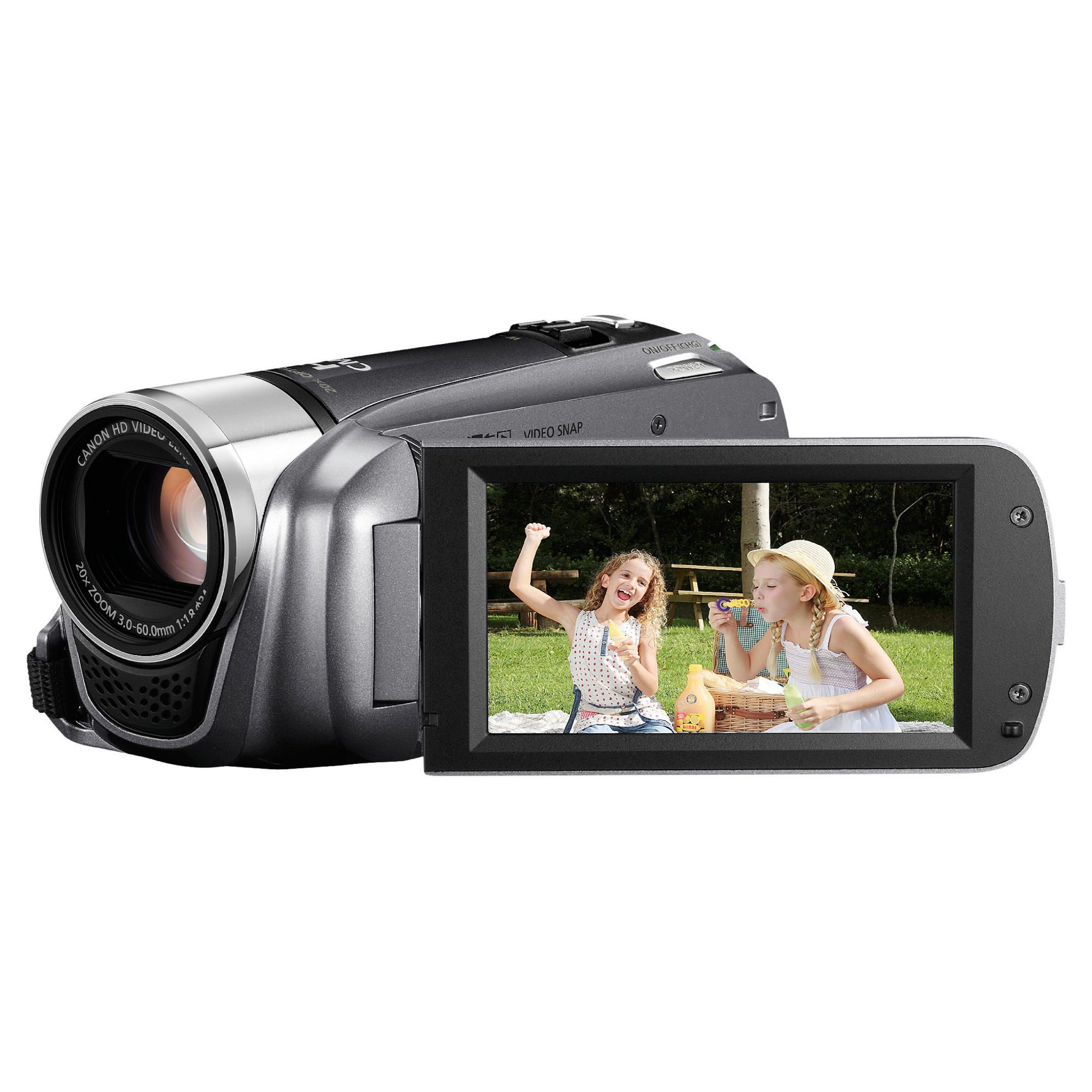 Canon LEGRIA HF R206 High Definition Camcorder - Grey (20x Optical Zoom, 3 inch Touchscreen LCD)