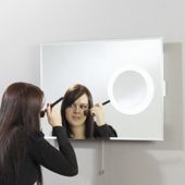Endon Lighting Backlit Mirror with a Small 3x Magnification Mirror on the Right