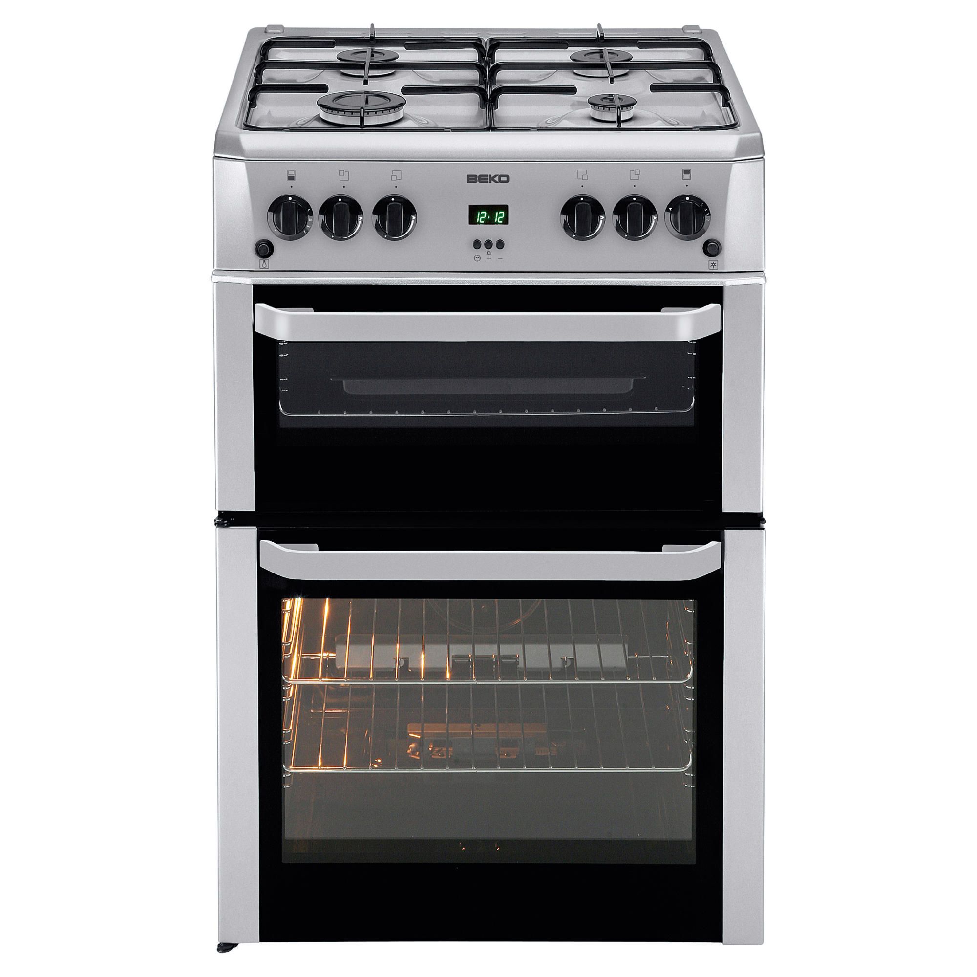 Beko BDVG694SP Silver 60cm Gas Cooker with Double Oven