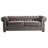 Chesterfield Velvet Medium Sofa, Mink