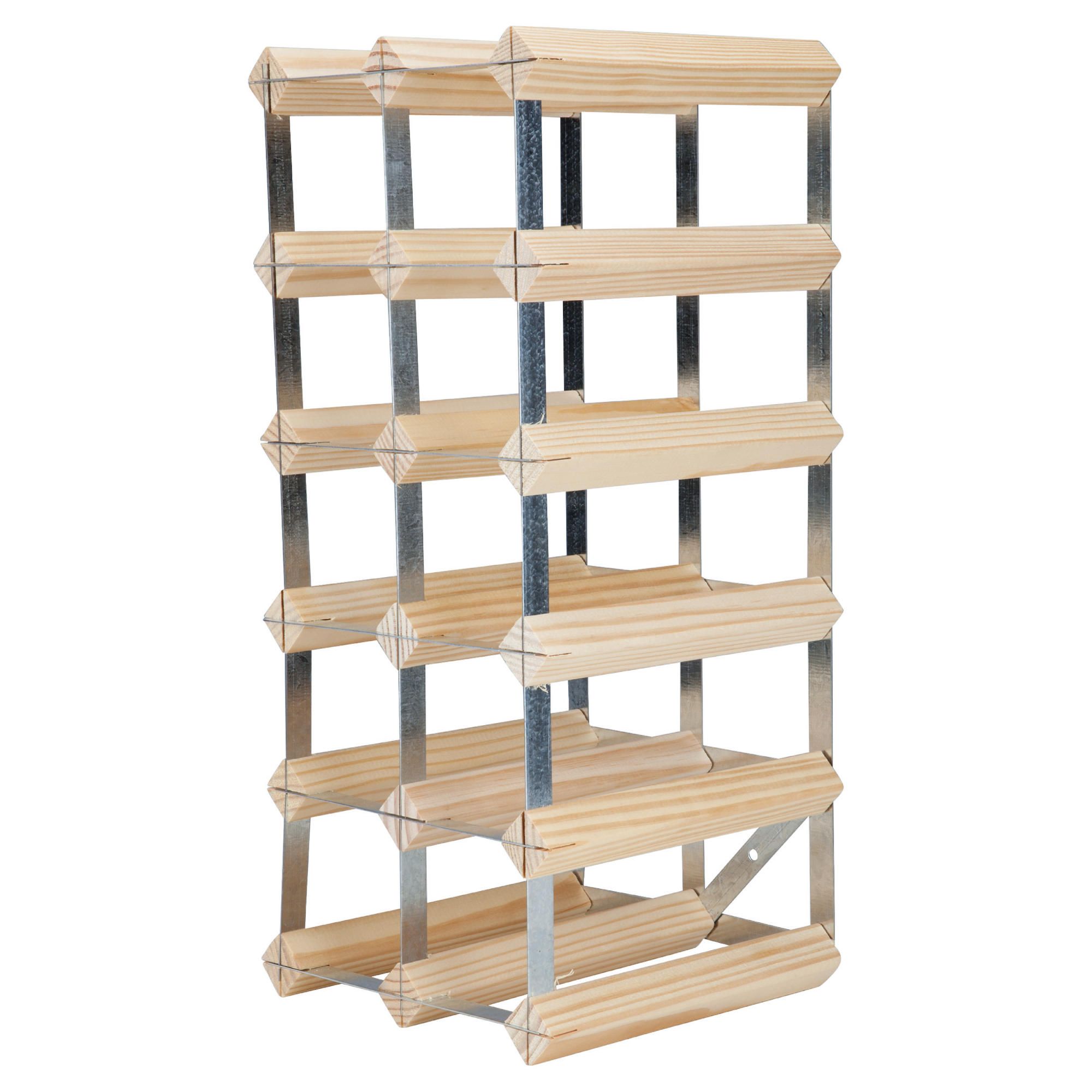 RTA 15 Bottle Wine Rack, Natural Pine