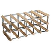 Ready To Assemble 15 Bottle Wine Rack, Natural Pine