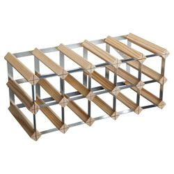 Ready To Assemble 15 Bottle Wine Rack, Natural Pine