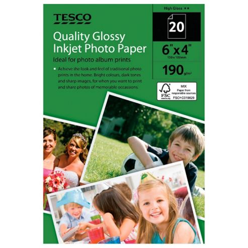 Tesco Finest 6x4 Photo Paper 20 Sheets