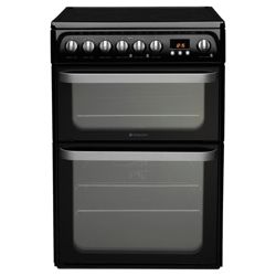 Hotpoint HUE61K Black Electric Cooker