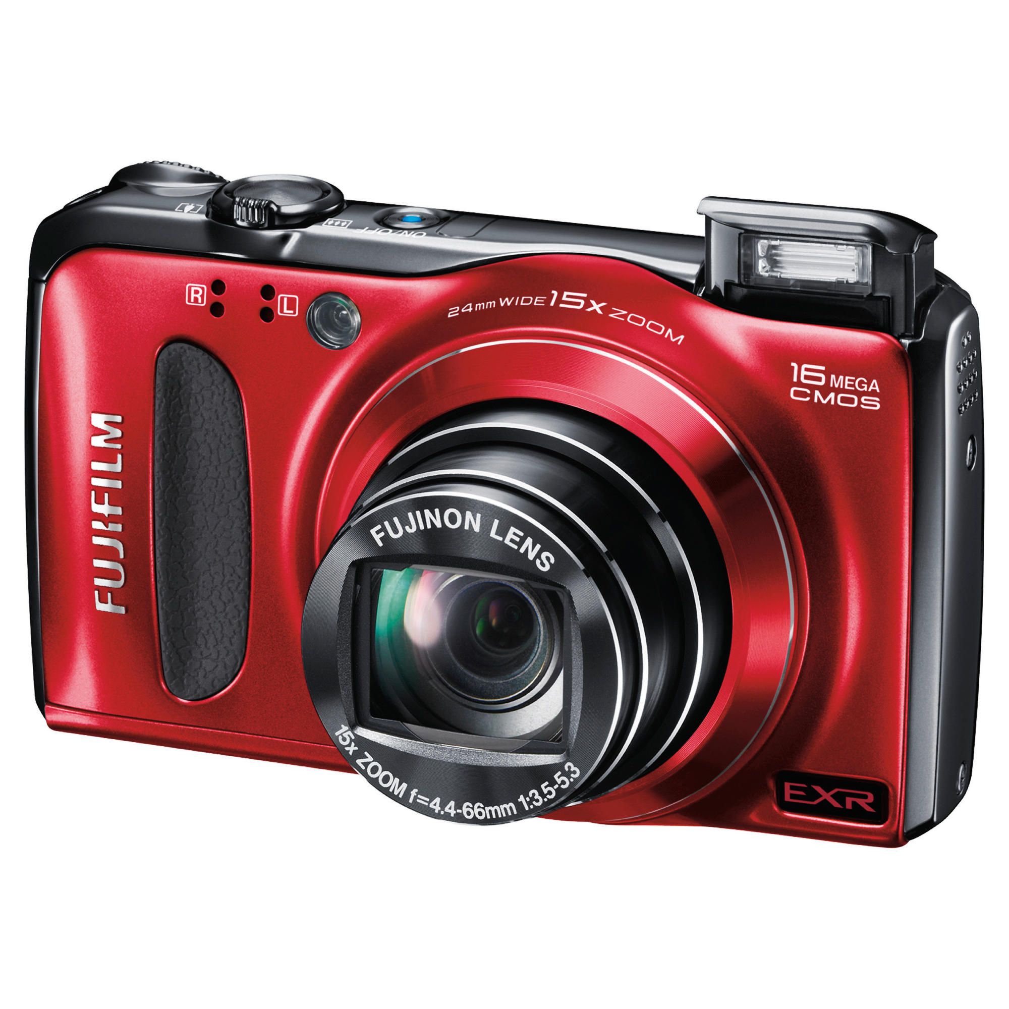 Fujifilm FinePix F500 Digital Camera - Red (16MP, 15x Optical Zoom) 3 inch LCD