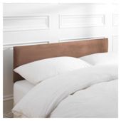 Mittal Single Faux Suede Headboard, Chocolate
