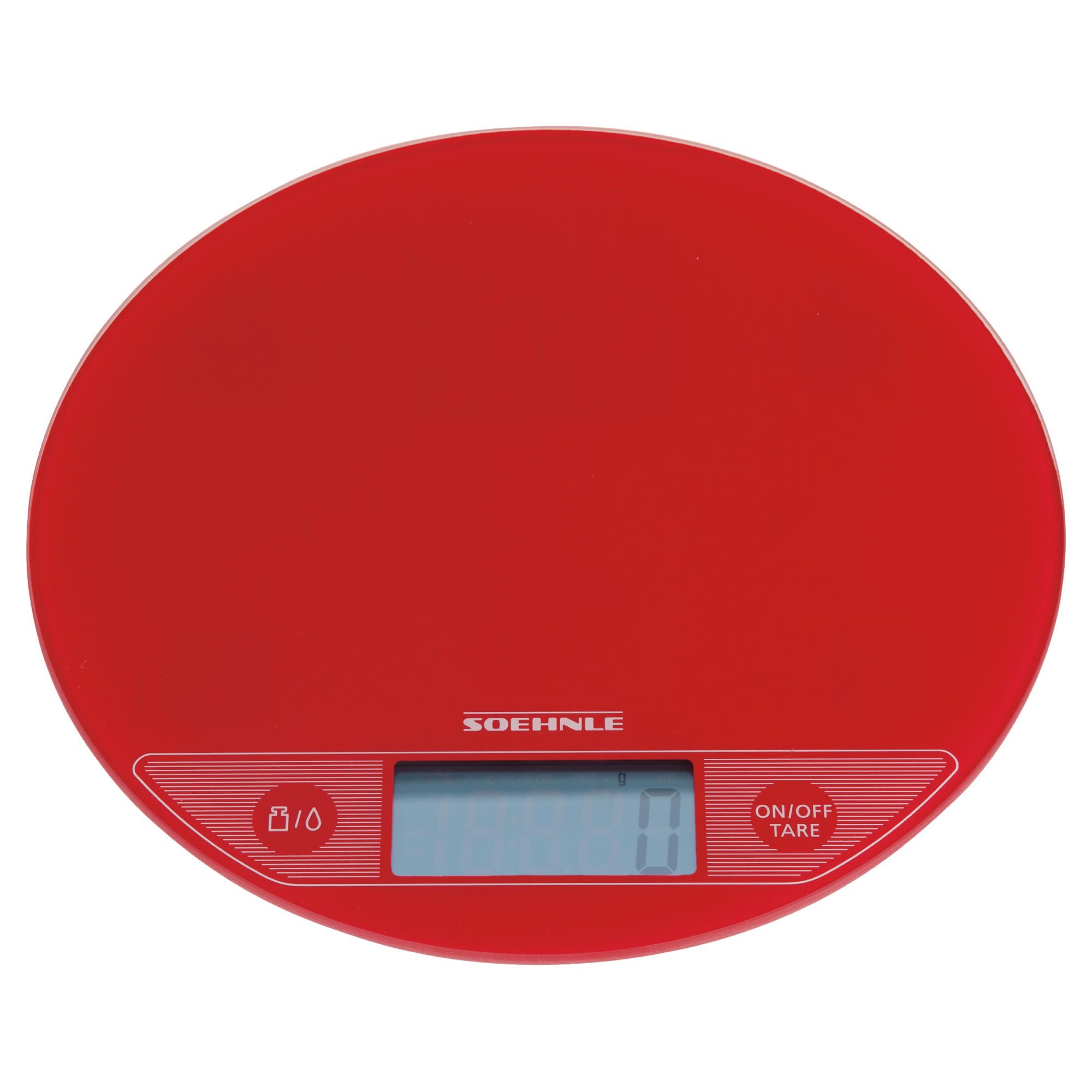 Soehnle Flip Flat Glass scales, Red Soehnle Flip Flat Glass scales, Red