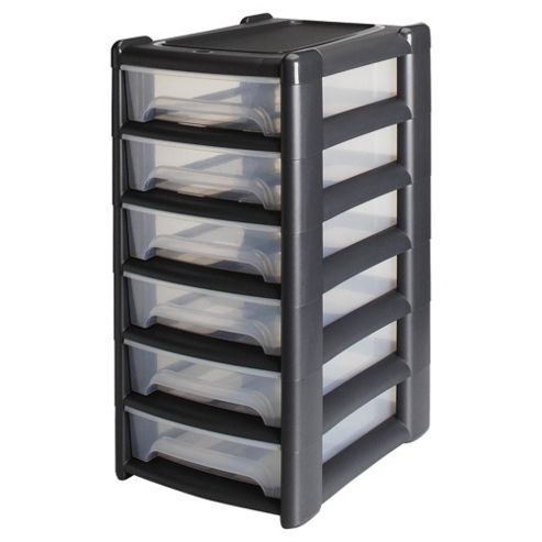 Buy Wham Storage Tower - 6 Drawers - Grey from our Drawer Towers range