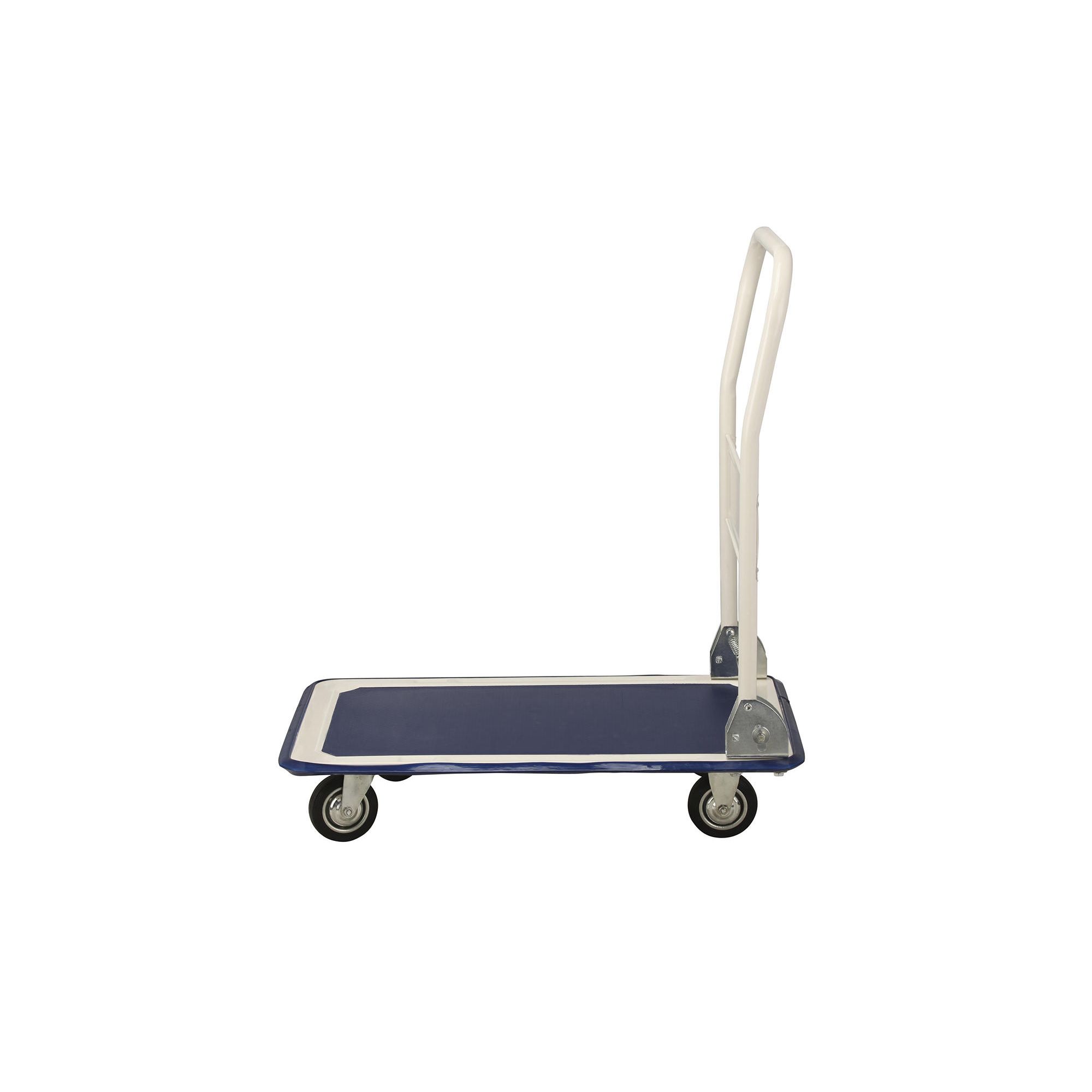 Draper platform trolley with folding handle