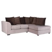 Ontario Fabric Corner Sofa, Mink Right Hand Facing