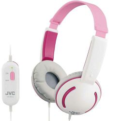 JVC HAKD10P Tiny Headphones for Kids - Pink