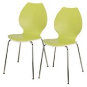 Candy Pair Of Chairs White / Lime Green