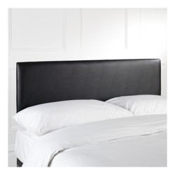 Mittal Single Faux Leather Headboard, Black