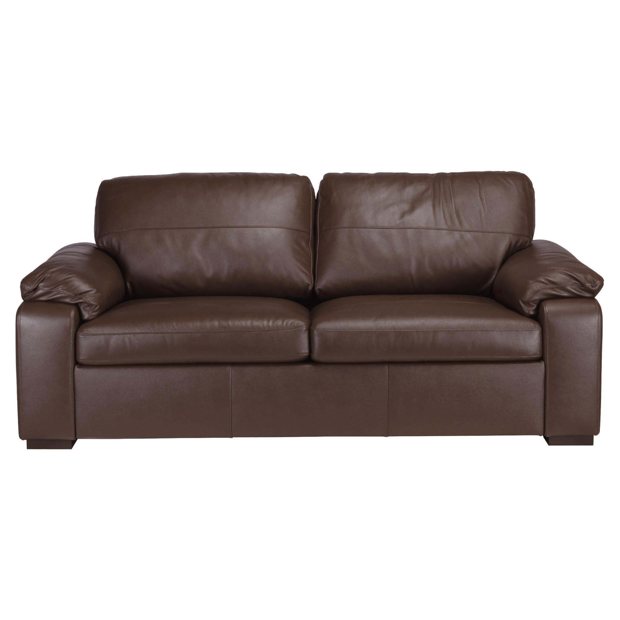 Ashmore Leather Sofa Bed, Brown at Tesco Direct