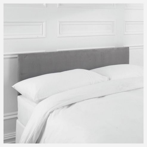 Image of Seetall Mittal Headboard Charcoal Faux Suede Double