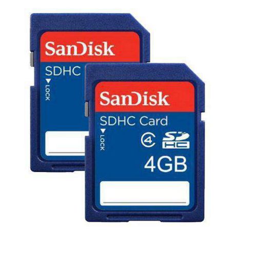 Image of Sandisk Sdhc Memory Card Twin Pack Class 4 - 4gb
