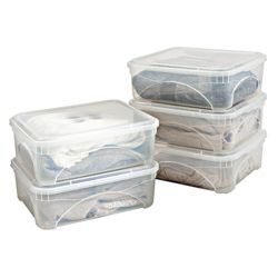 16L sweater box with lid, 5 pack
