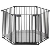 BabyDan Play Pen with Play Mat, Black