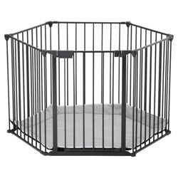 BabyDan Play Pen with Play Mat, Black
