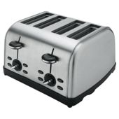 Tesco 4TSS11 4 Slice Toaster - Brushed Stainless Steel